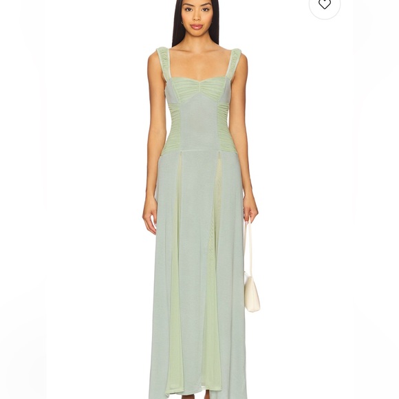 Fait Par Foutch Landon Dress Sage Green XS - Picture 3 of 11